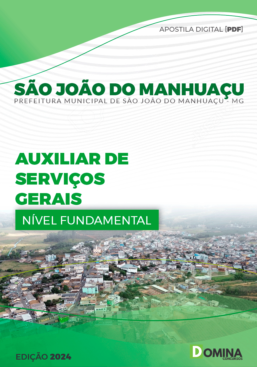 Apostila Pref São João do Manhuaçu MG 2024 Auxiliar Serviços Gerais