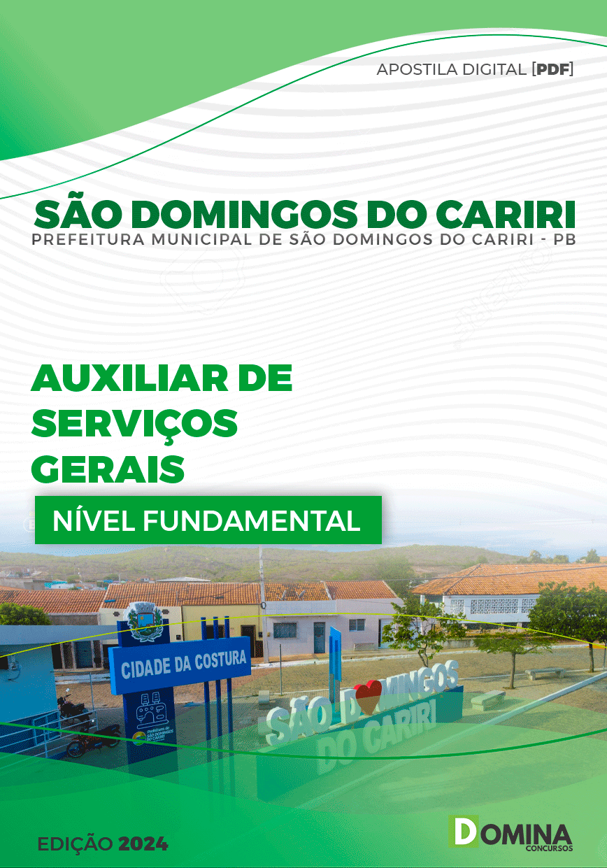 Pref São Domingos Cariri PB 2024 Auxiliar de Serviços Gerais