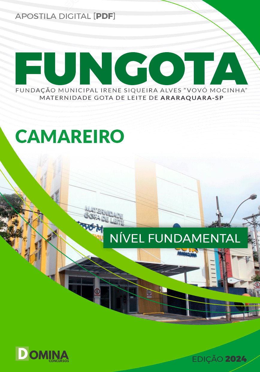 Apostila FUNGOTA Araraquara SP 2024 Camareiro