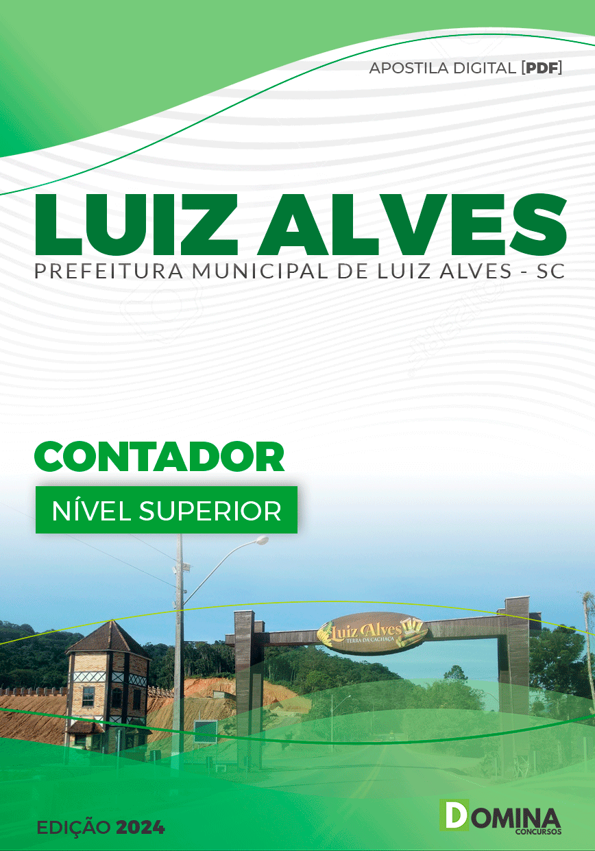 Apostila Pref Luiz Alves SC 2024 Contador