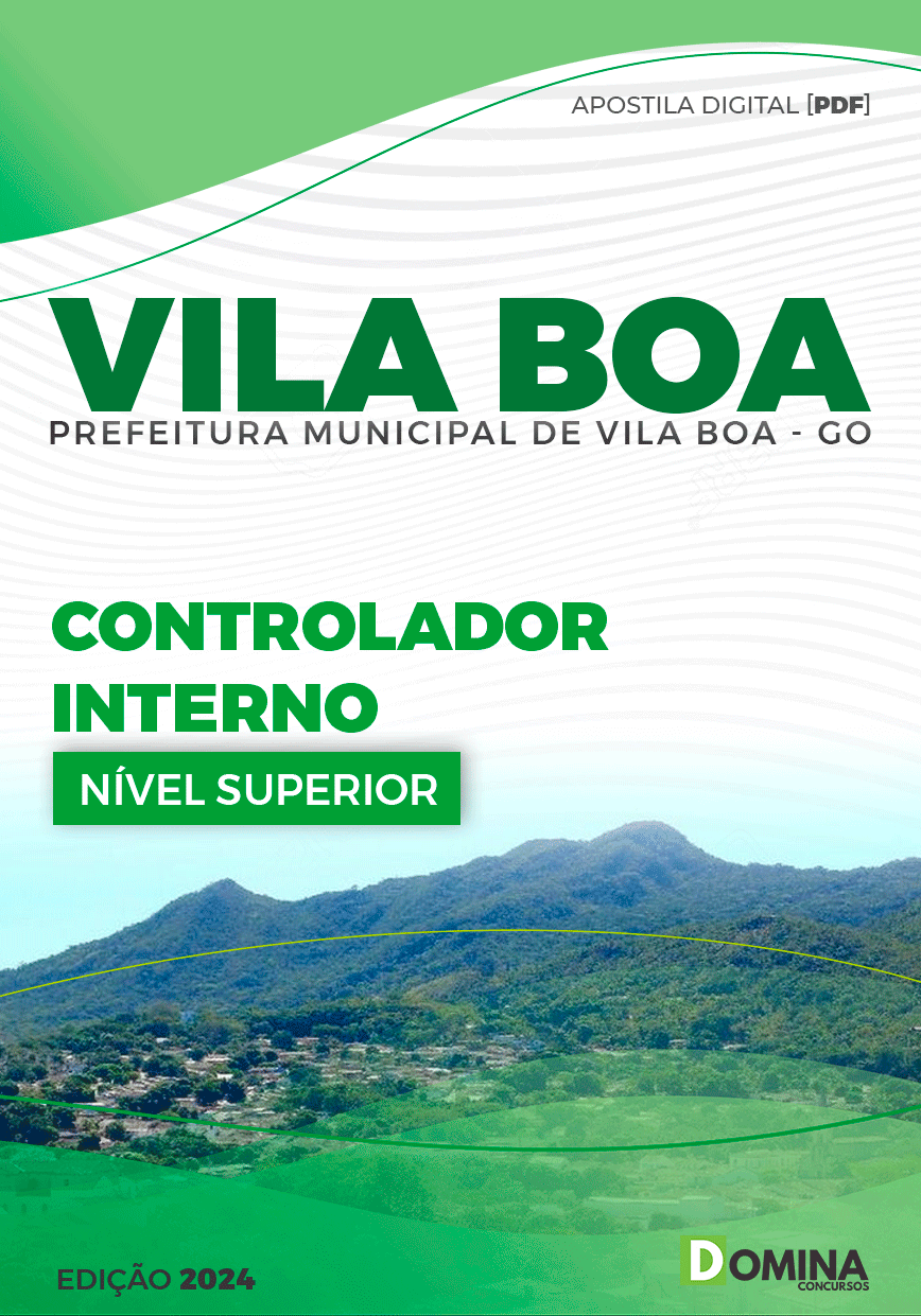 Apostila Pref Vila Boa GO 2024 Controlador Interno