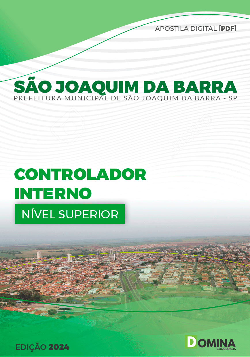 Apostila Pref São Joaquim da Barra SP 2024 Controlador Interno