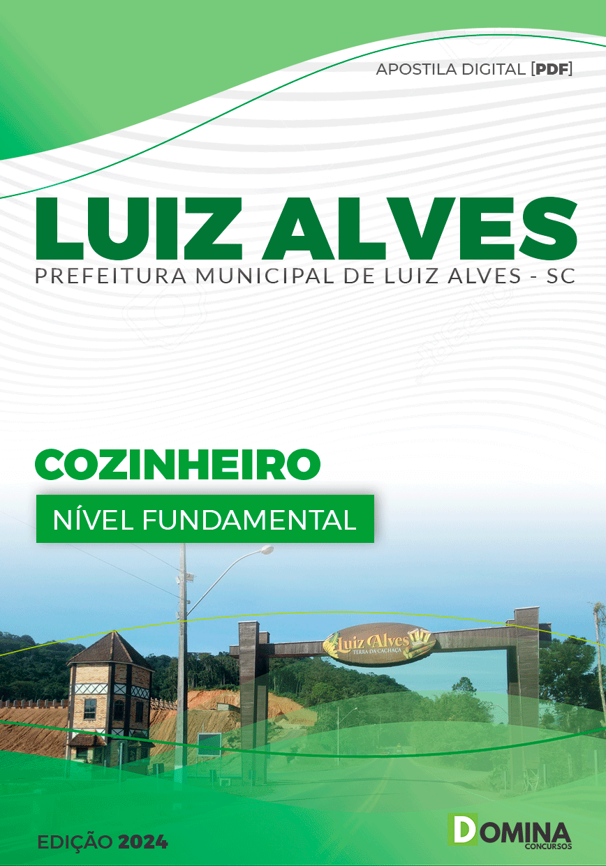 Apostila Pref Luiz Alves SC 2024 Cozinheiro