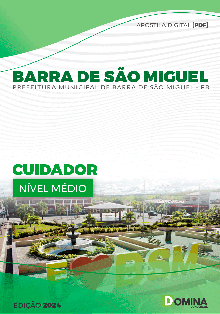 Apostila Pref Barra De São Miguel PB 2024 Cuidador