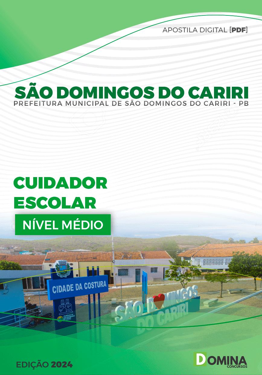 Pref São Domingos Cariri PB 2024 Cuidador Escolar Nível Médio