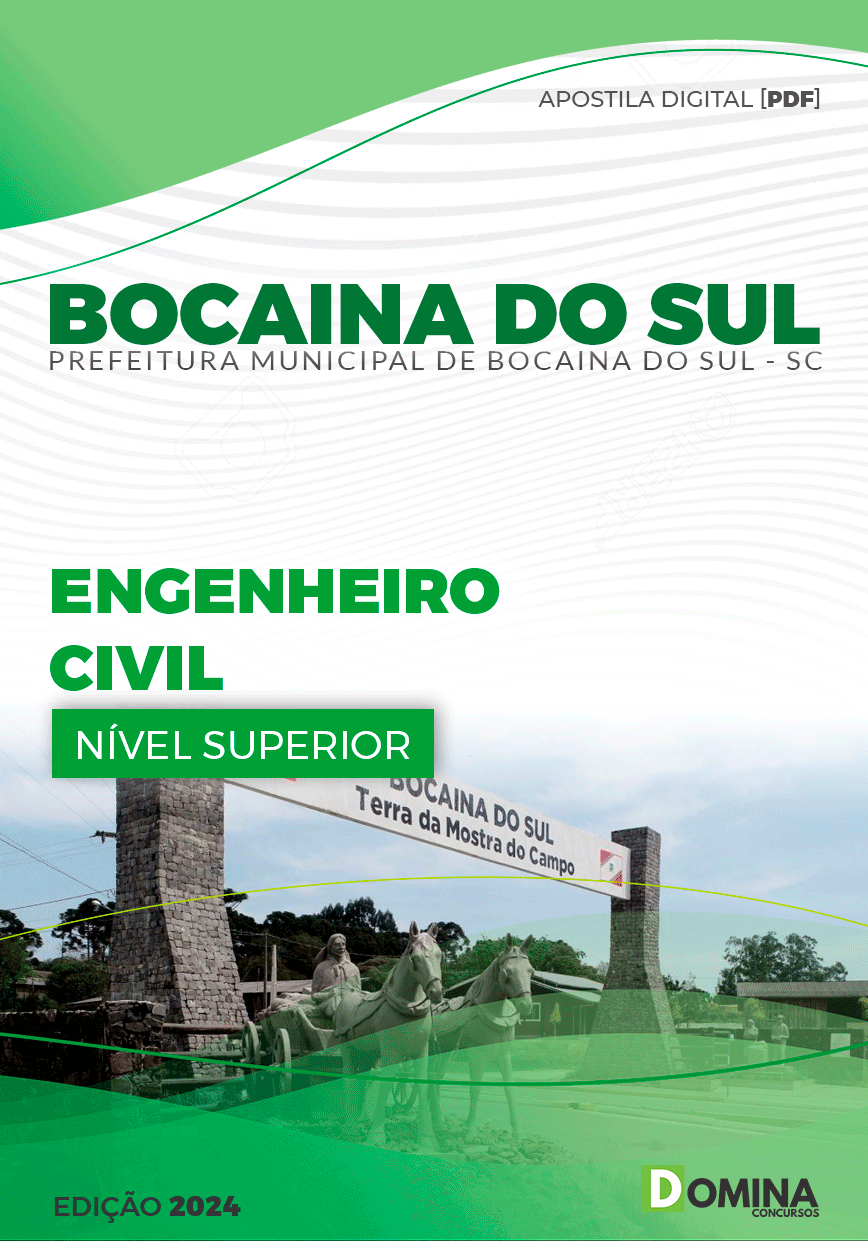 Apostila Pref Bocaina Do Sul SC 2024 Engenheiro Civil