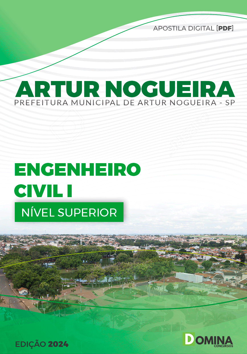 Apostila Pref Artur Nogueira SP 2024 Engenheiro Civil