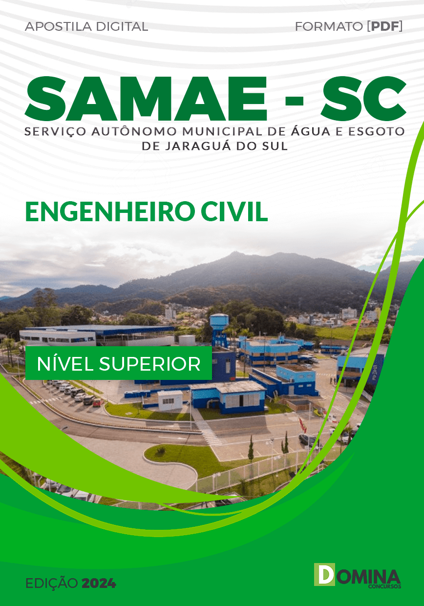 Apostila SAMAE Jaraguá do Sul SC 2024 Engenheiro Civil