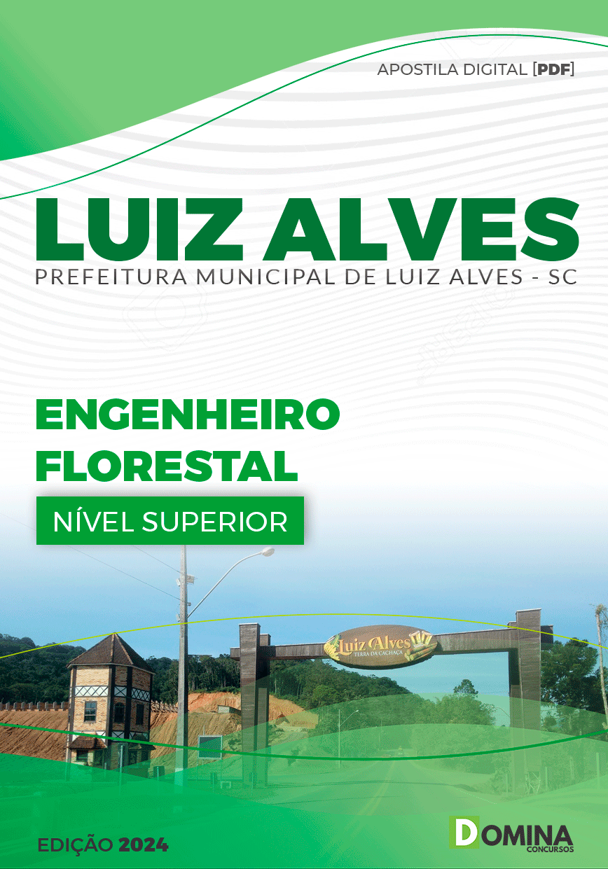 Apostila Pref Luiz Alves SC 2024 Engenheiro Florestal