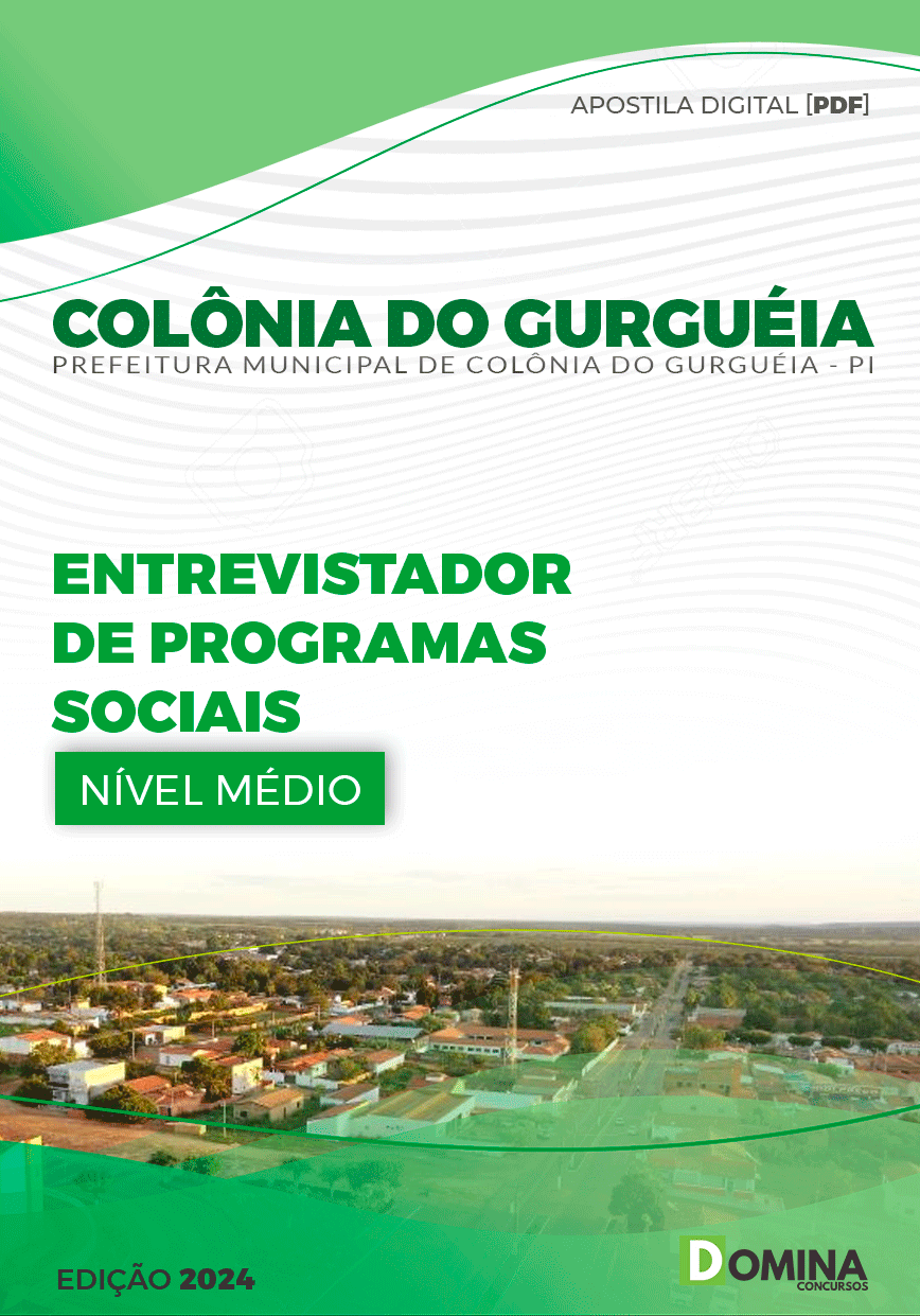Apostila Pref Colônia Do Gurguéia PI 2024 Entrevistador Programas Sociais