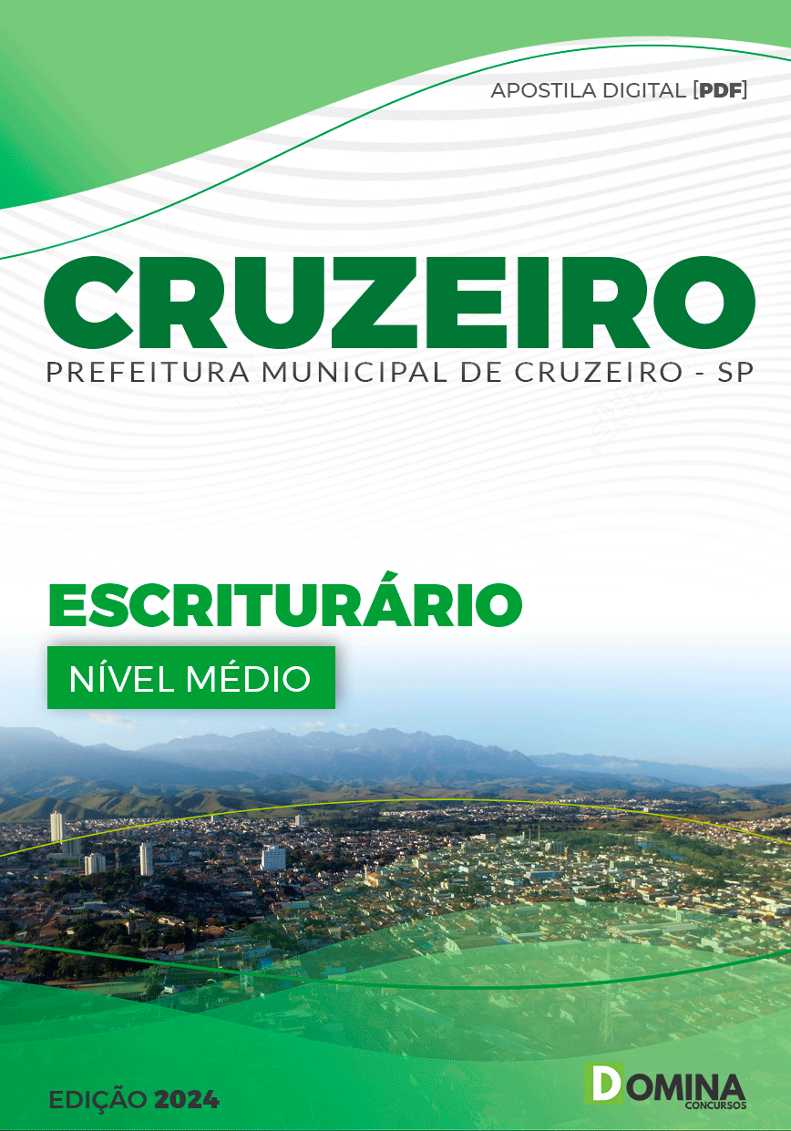 Apostila Pref Cruzeiro SP 2024 Escriturário