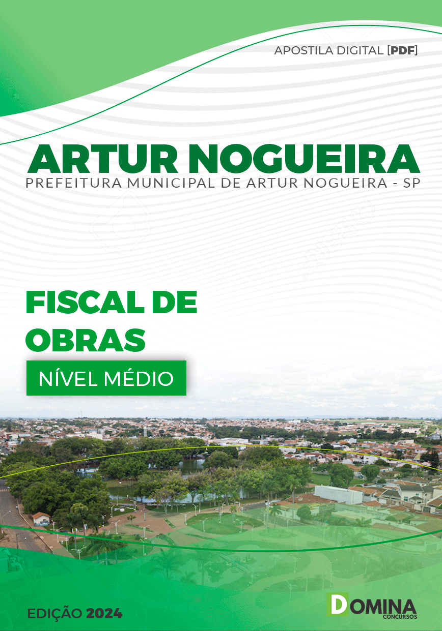 Apostila Pref Artur Nogueira SP 2024 Fiscal de Obras