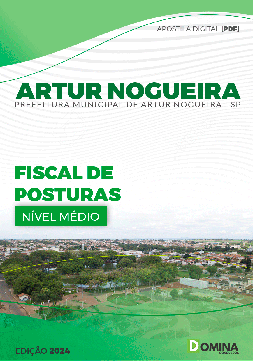 Apostila Pref Artur Nogueira SP 2024 Fiscal de Posturas