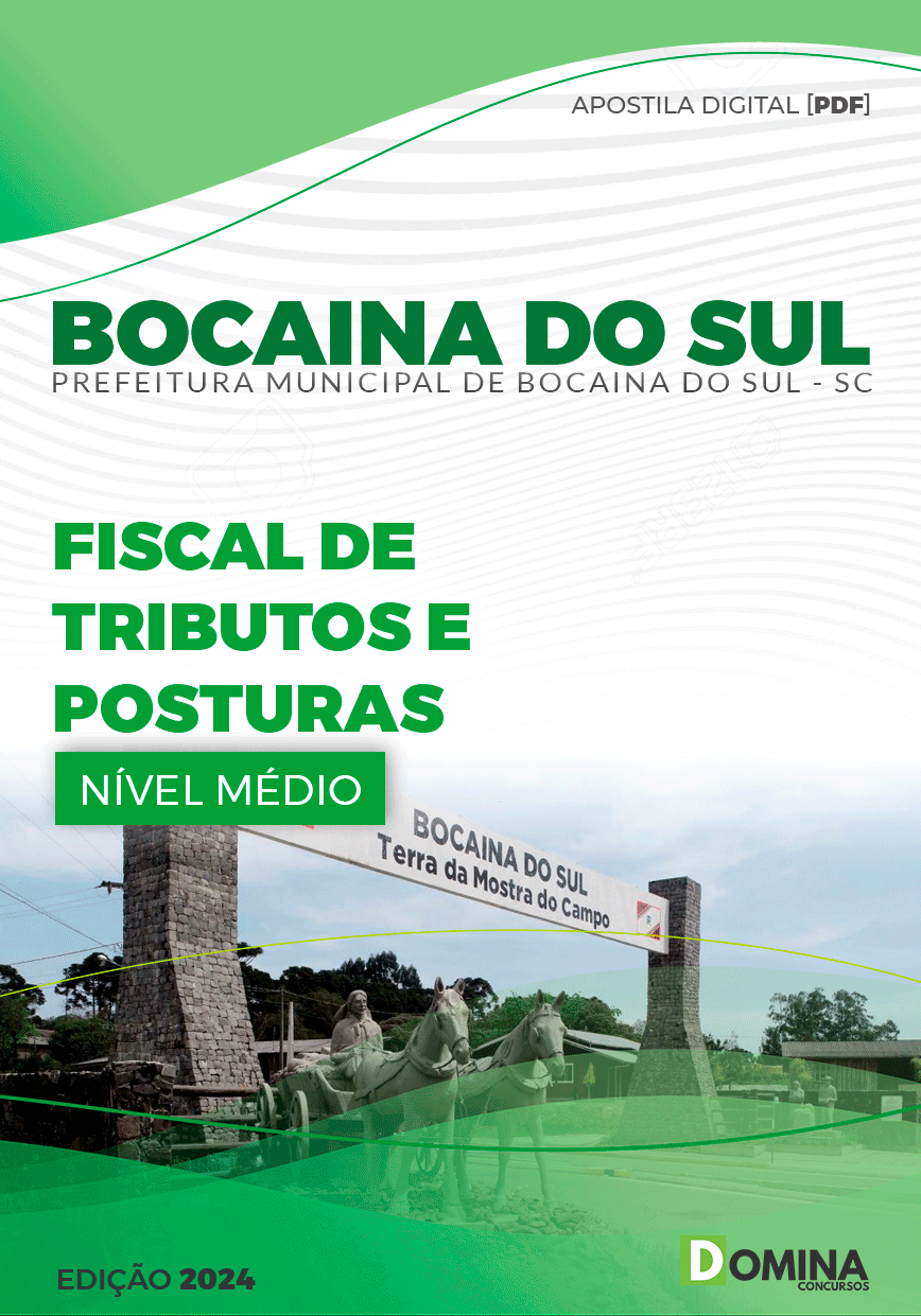 Apostila Pref Bocaina Do Sul SC 2024 Fiscal Tributos Posturas