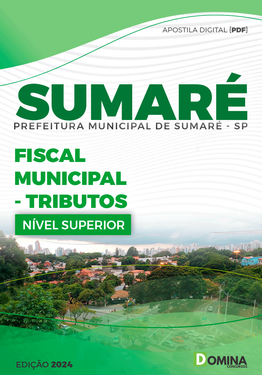 Apostila Pref Sumaré SP 2024 Fiscal Municipal Tributos