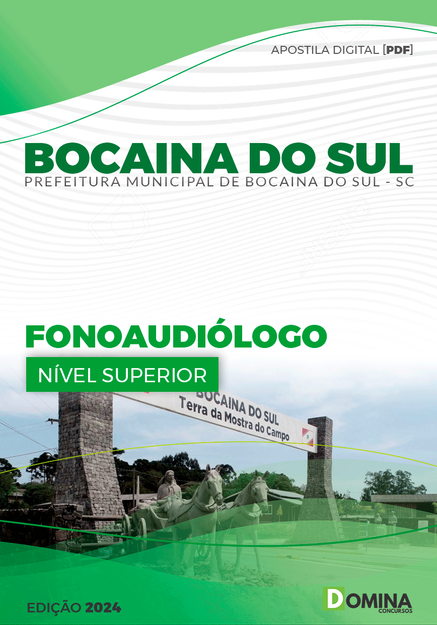Apostila Pref Bocaina Do Sul SC 2024 Fonoaudiólogo
