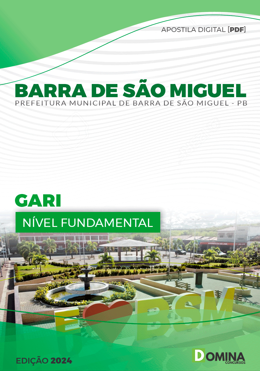 Apostila Pref Barra De São Miguel PB 2024 Gari