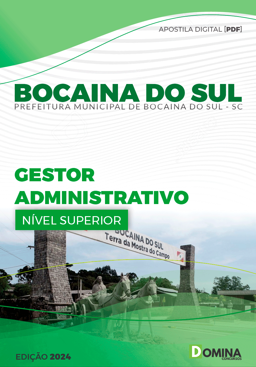 Apostila Pref Bocaina Do Sul SC 2024 Gestor Administrativo