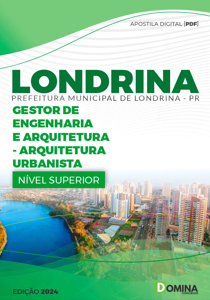 Apostila Pref Londrina PR 2024 Gestor Engenharia Arquitetura Urbanista