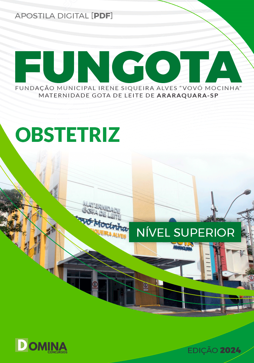 Apostila FUNGOTA Araraquara SP 2024 Obstetriz