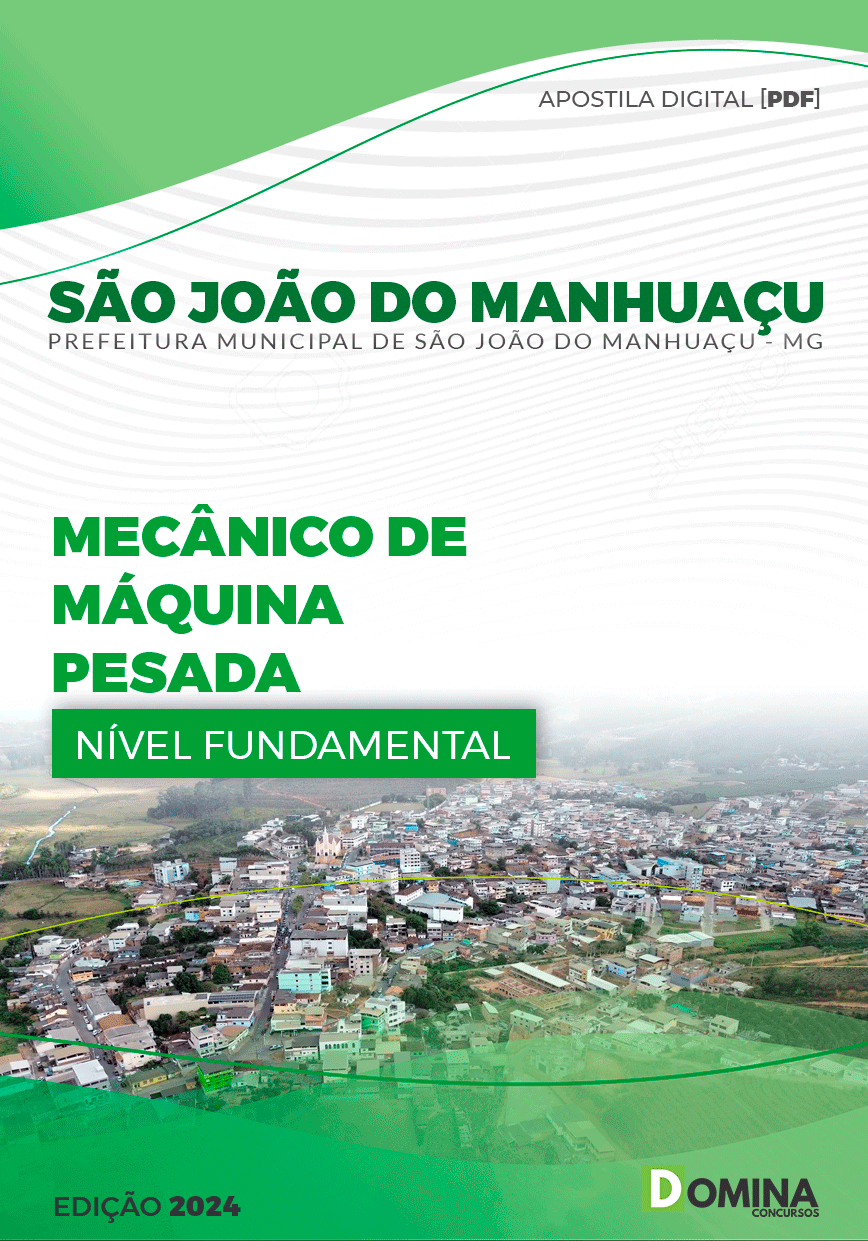 Apostila Pref São João do Manhuaçu MG 2024 Mecânico Máquina Pesada