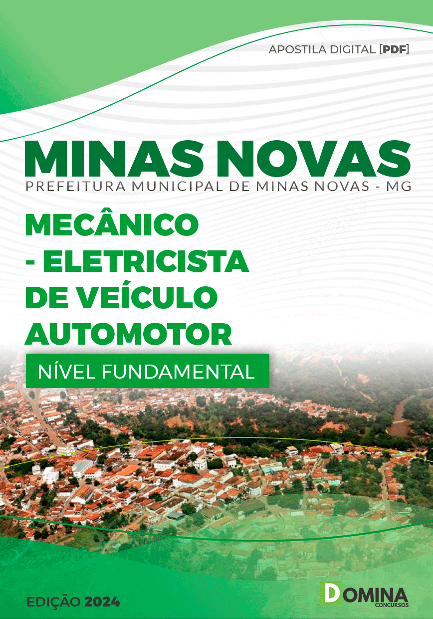Apostila Pref Minas Novas MG 2024 Mecânico Eletricista Veículo Automotor