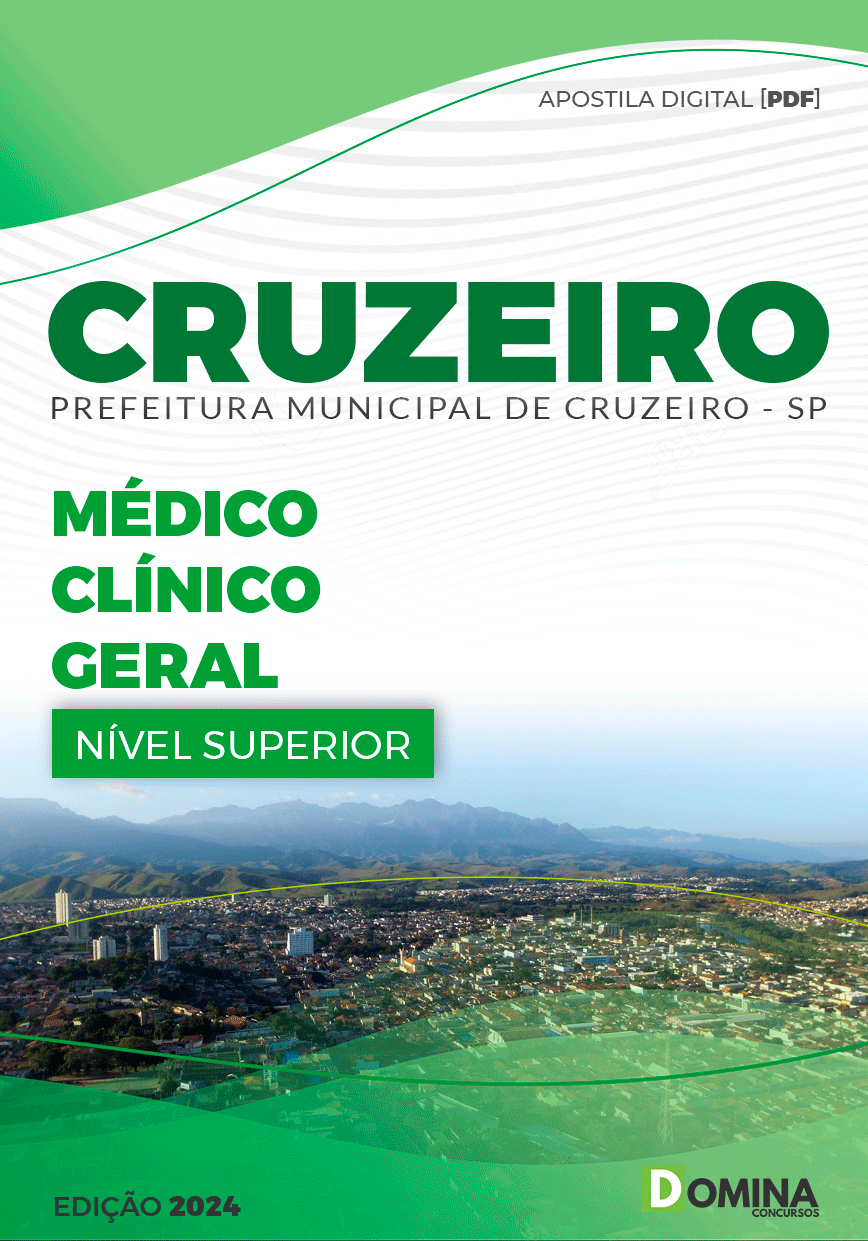 Apostila Pref Cruzeiro SP 2024 Médico