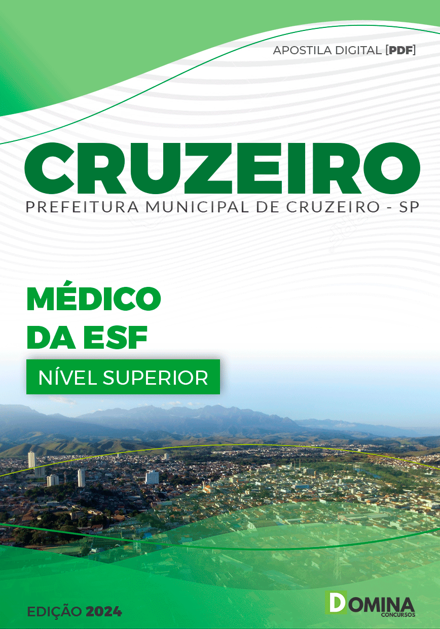 Apostila Pref Cruzeiro SP 2024 Médico da ESF