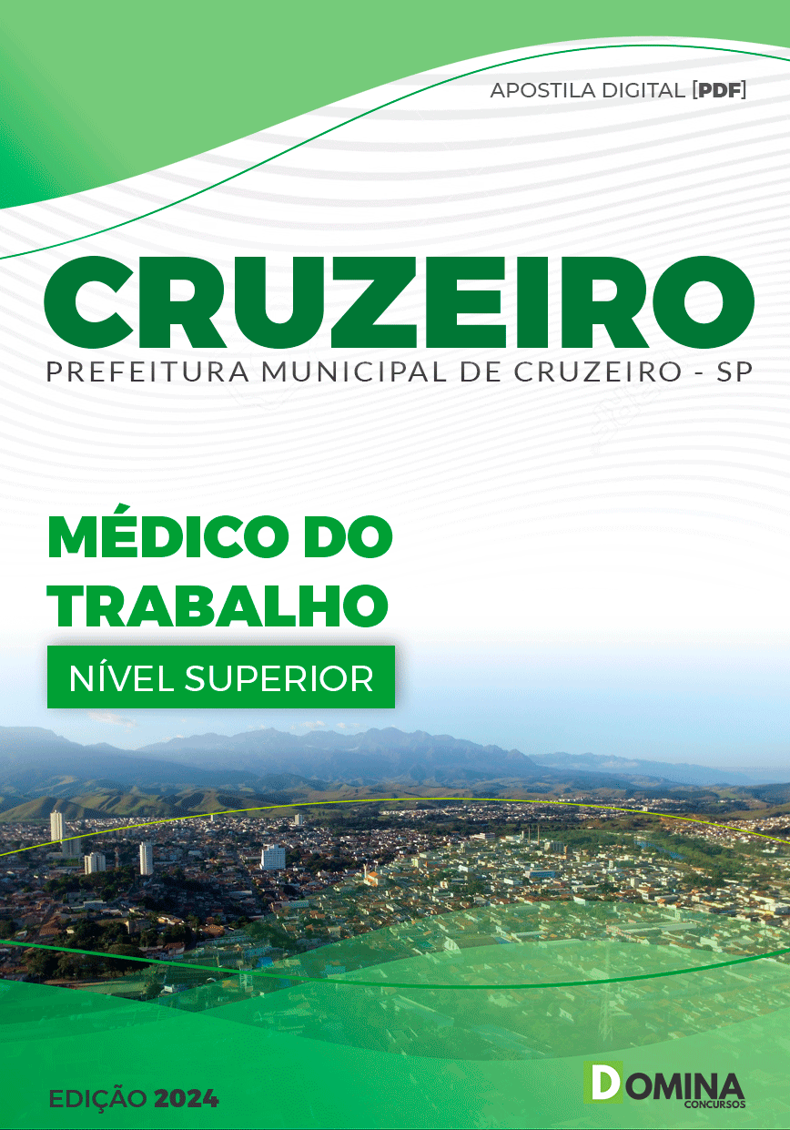 Apostila Pref Cruzeiro SP 2024 Médico do Trabalho
