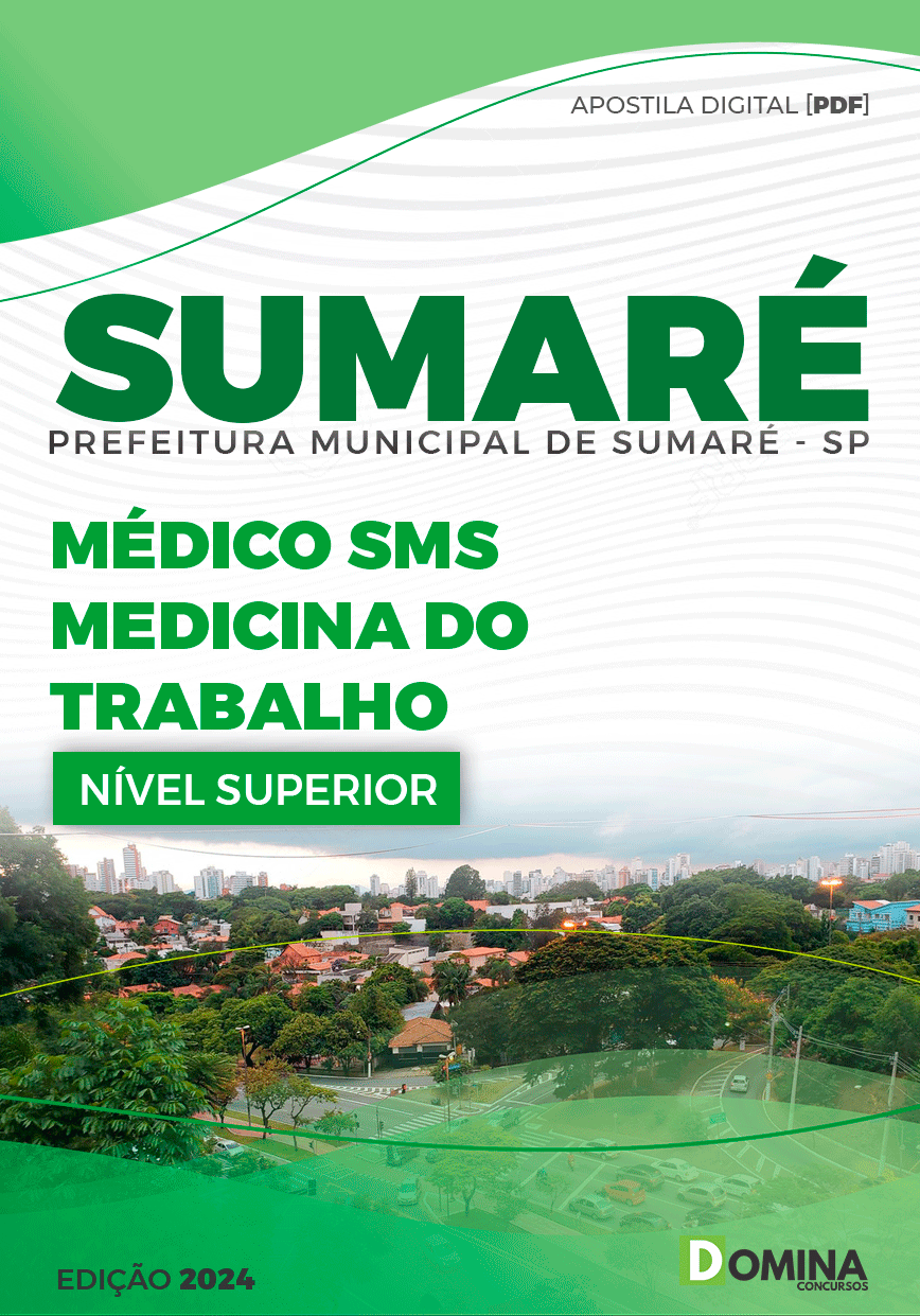 Apostila Pref Sumaré SP 2024 Médico SMS Medicina Trabalho