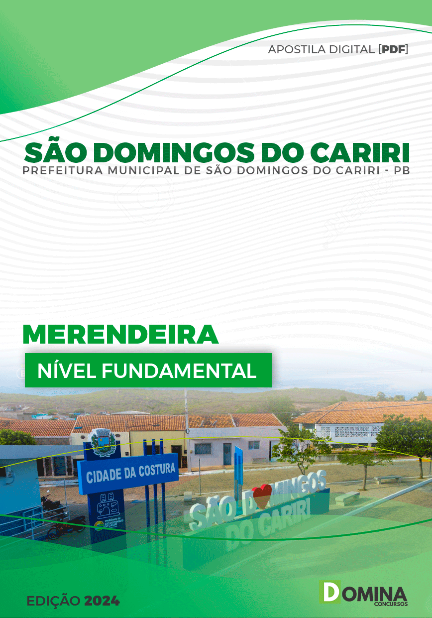 Pref São Domingos Cariri PB 2024 Merendeira