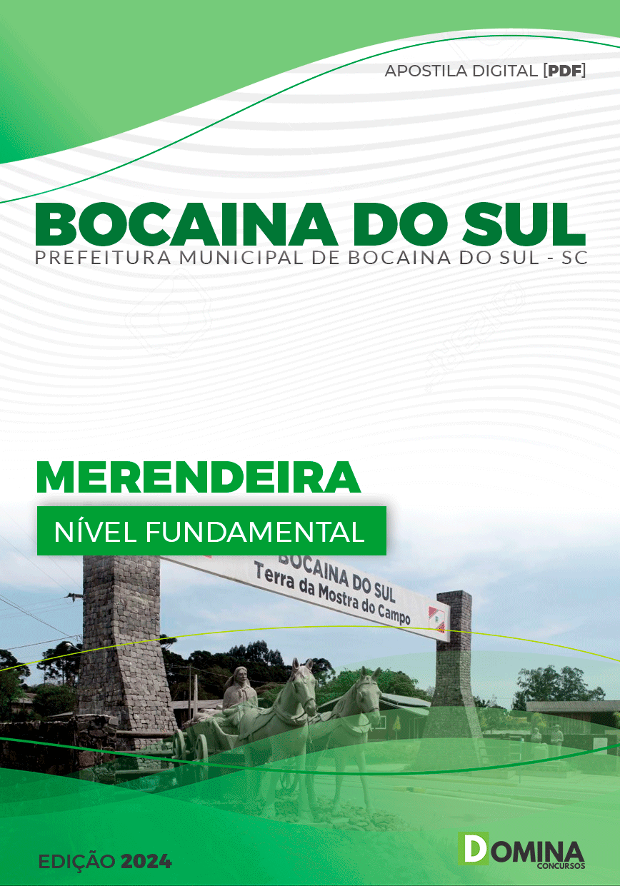 Apostila Pref Bocaina Do Sul SC 2024 Merendeira