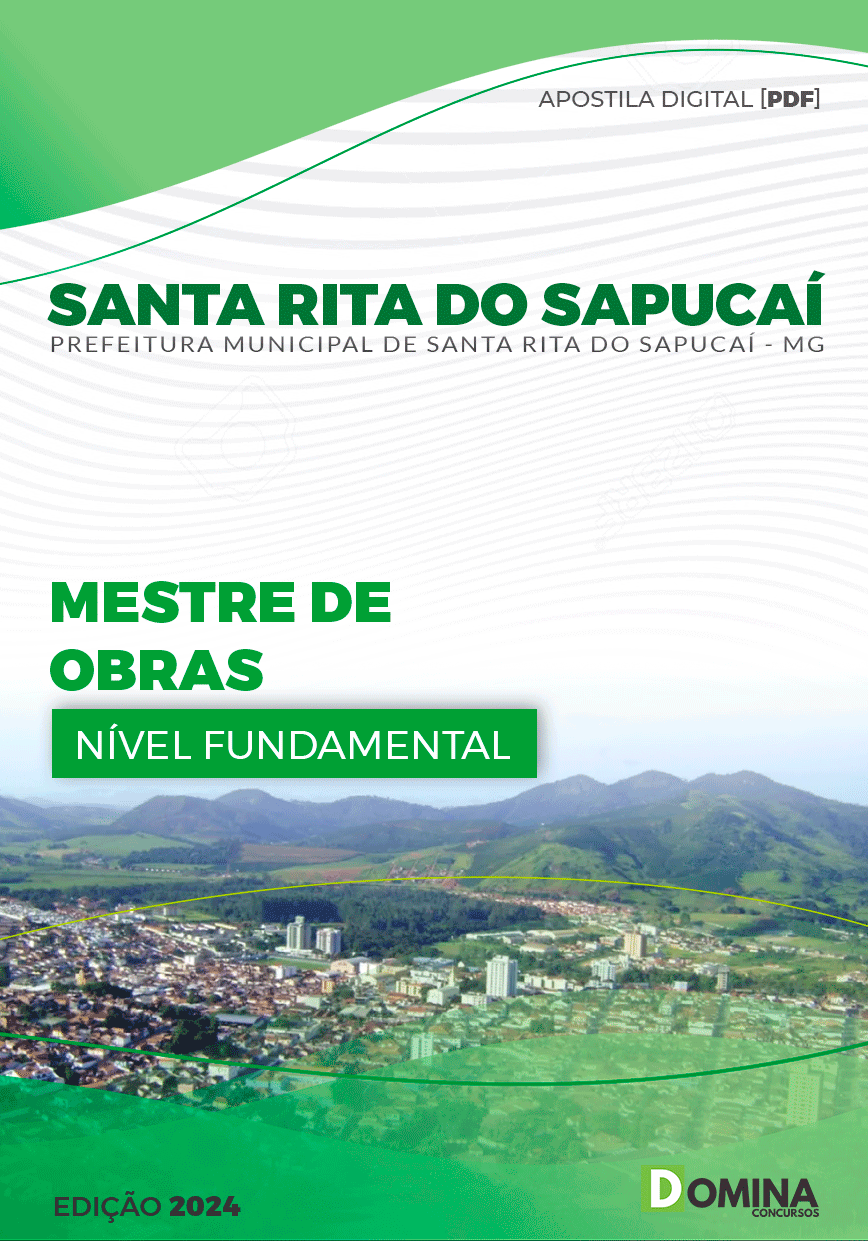 Apostila Pref Santa Rita Do Sapucaí MG 2024 Mestre Obras