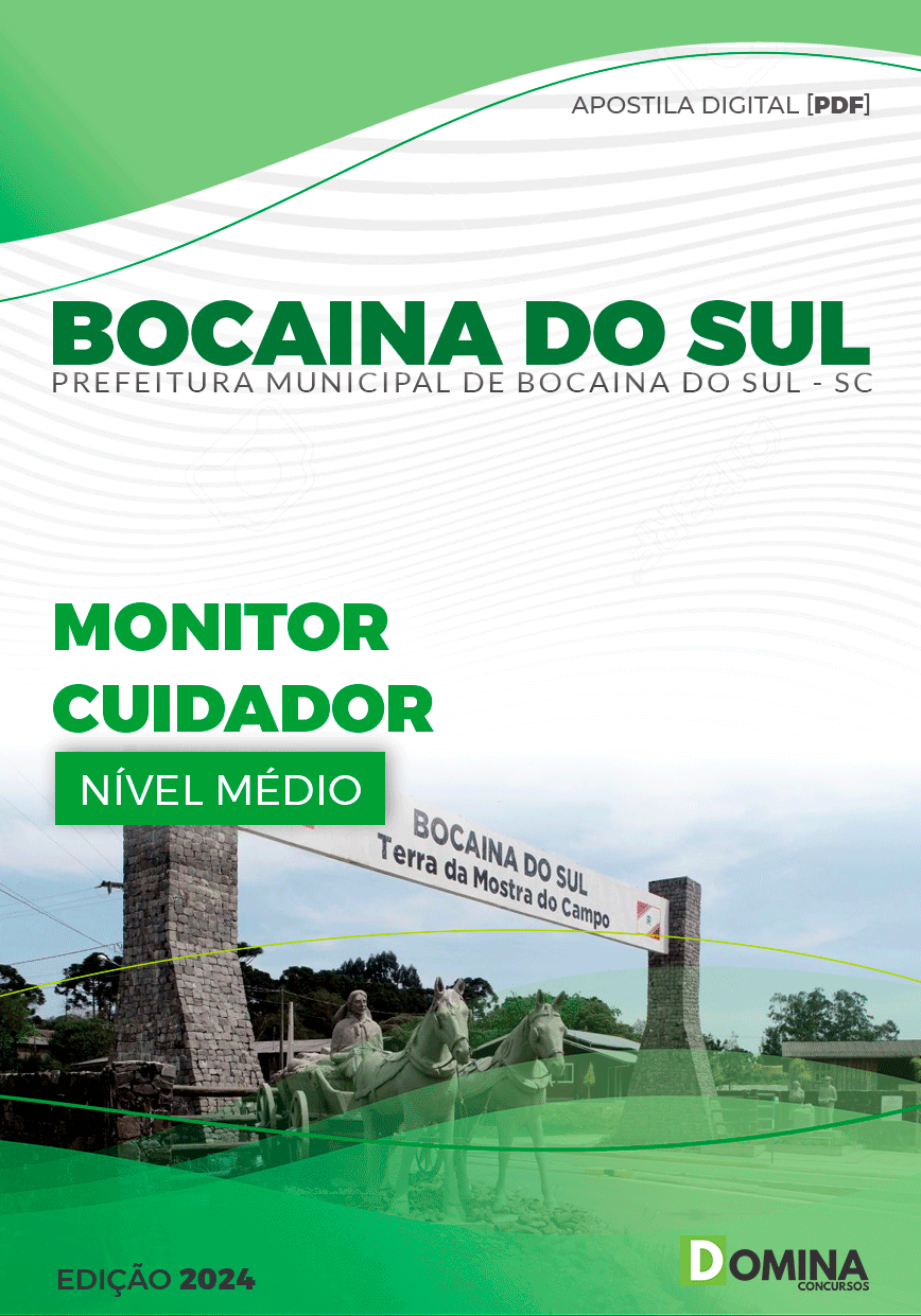 Apostila Pref Bocaina Do Sul SC 2024 Monitor Cuidador