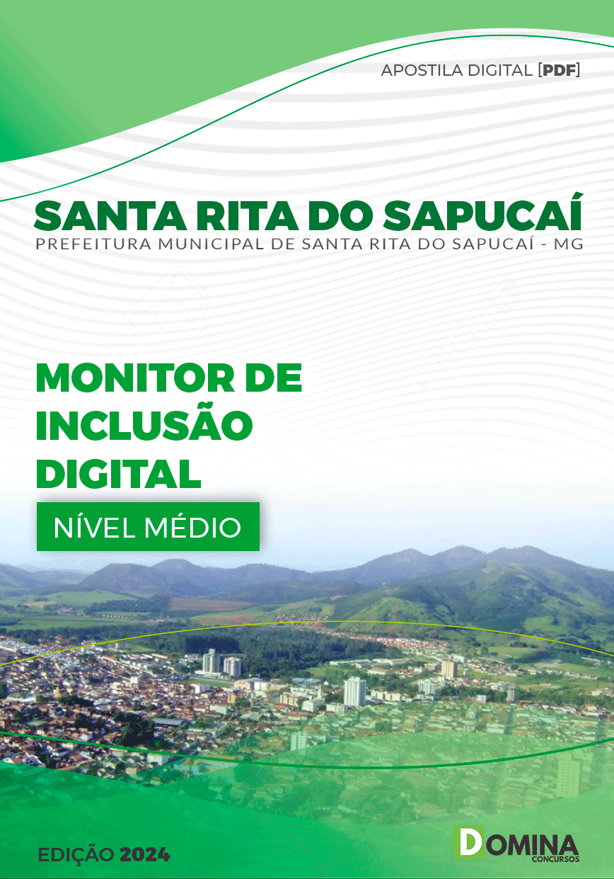 Apostila Pref Santa Rita Do Sapucaí MG 2024 Monitor Inclusão Digital