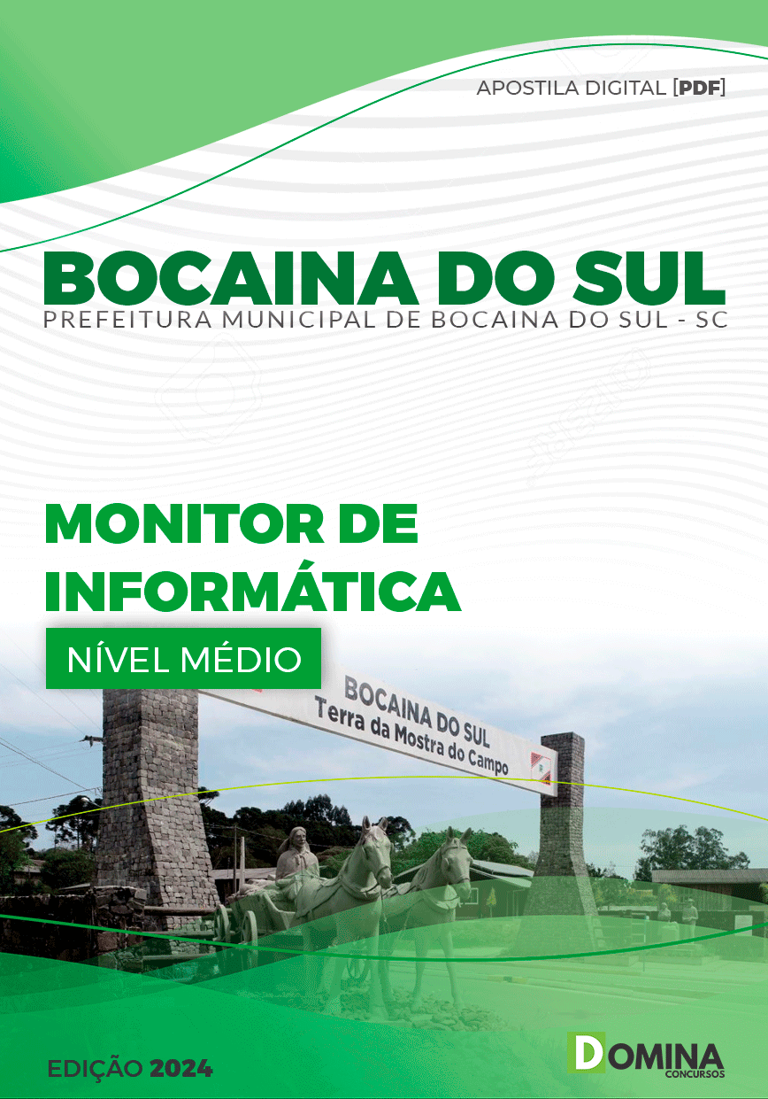 Apostila Pref Bocaina Do Sul SC 2024 Monitor Informática