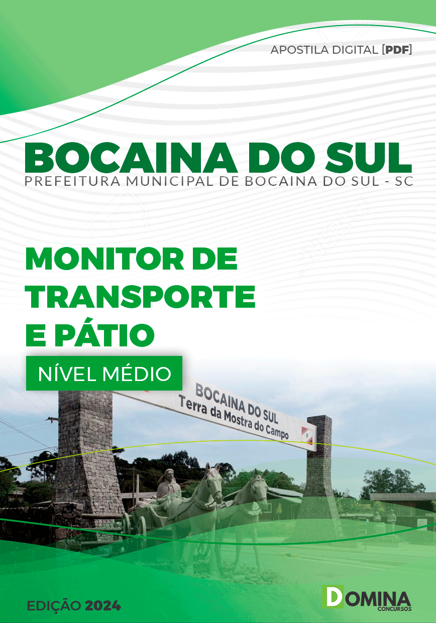 Apostila Pref Bocaina Do Sul SC 2024 Monitor Transporte Pátio