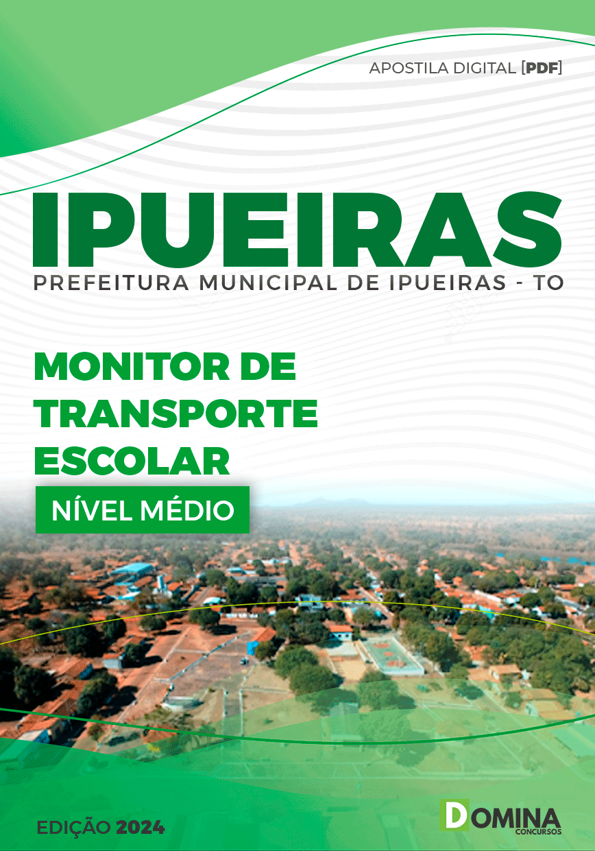 Apostila Pref Ipueiras TO 2024 Monitor de Transporte Escolar