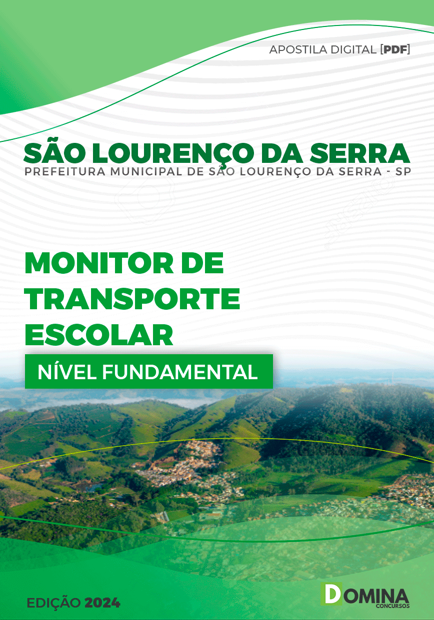 Pref São Lourenço da Serra SP 2024 Monitor Transporte Escolar