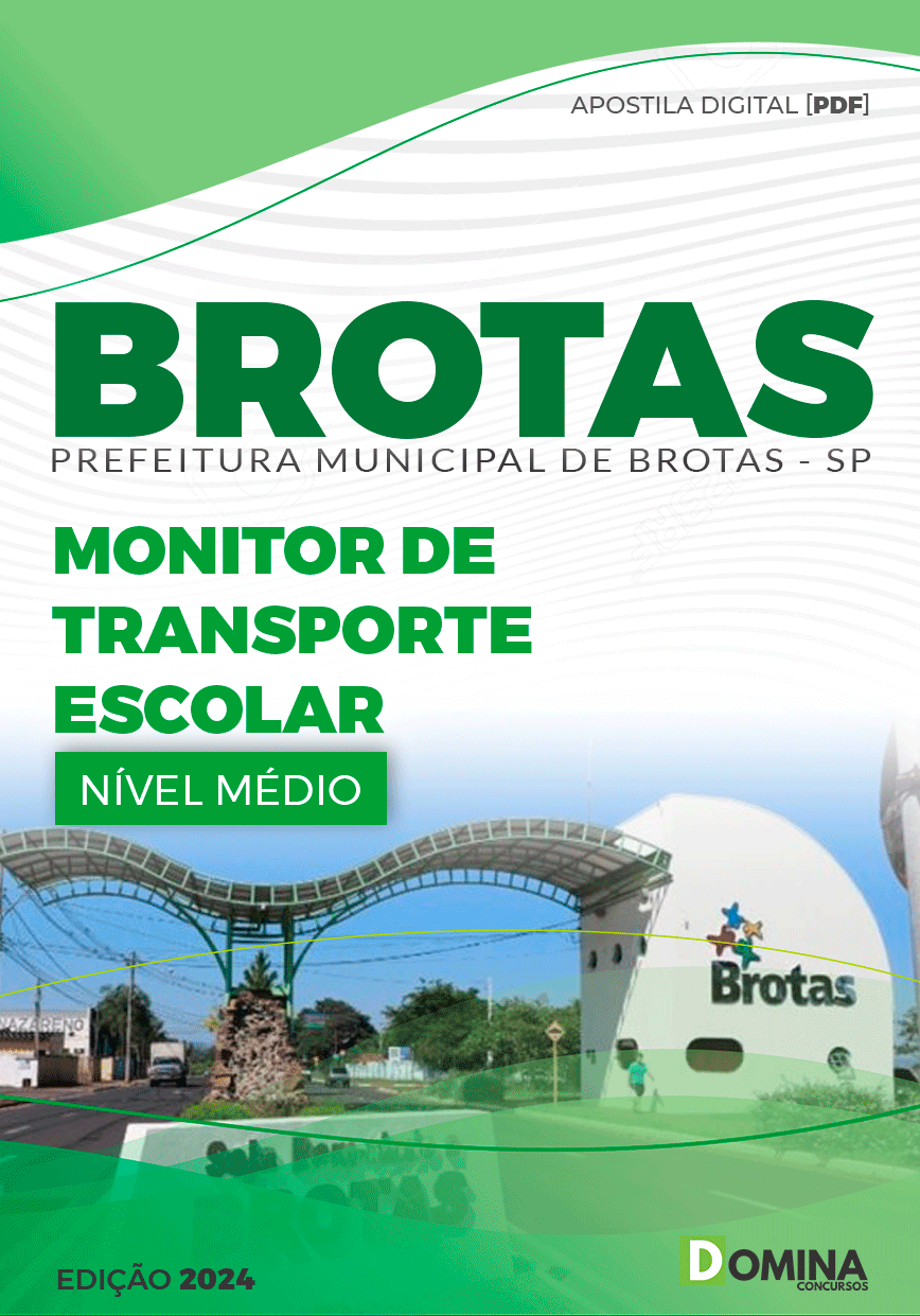 Apostila Concurso Pref Brotas SP 2024 Monitor Transporte Escolar