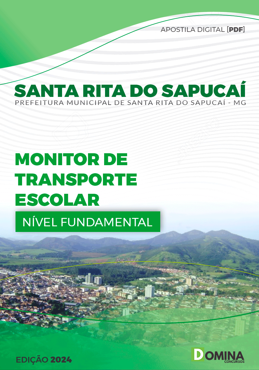 Apostila Pref Santa Rita Do Sapucaí MG 2024 Monitor Transporte Escolar