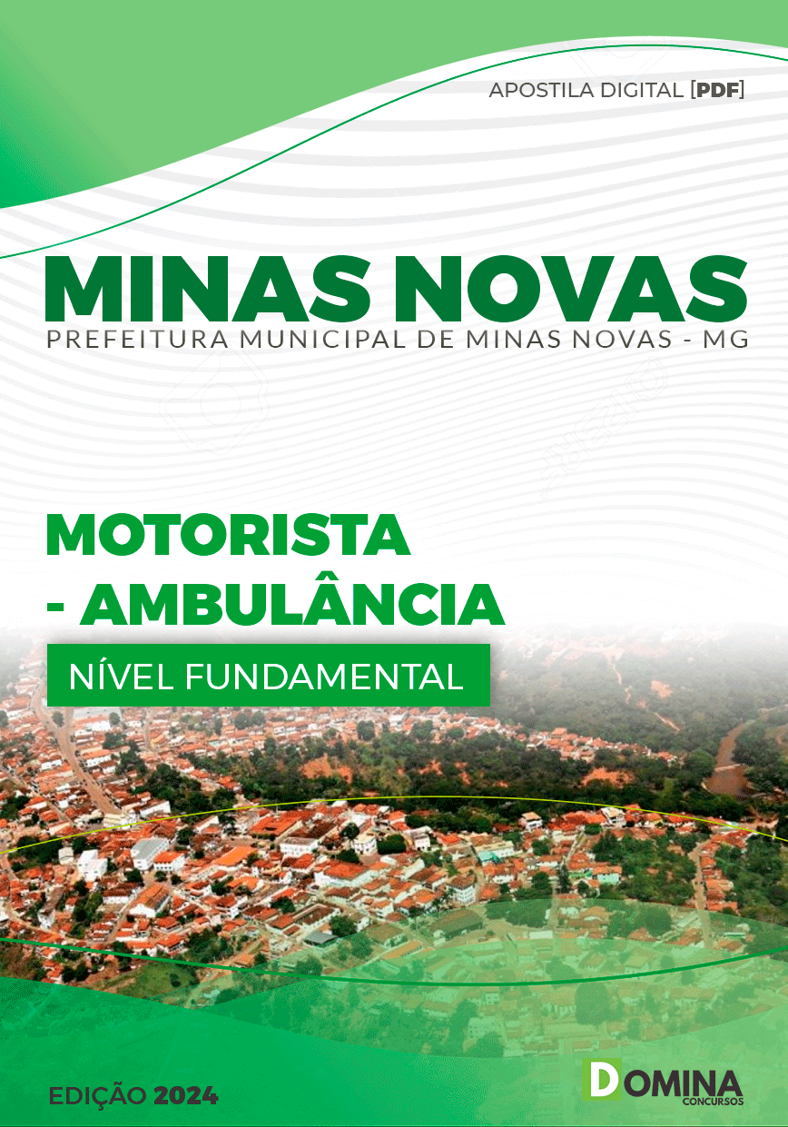 Apostila Pref Minas Novas MG 2024 Motorista Ambulância