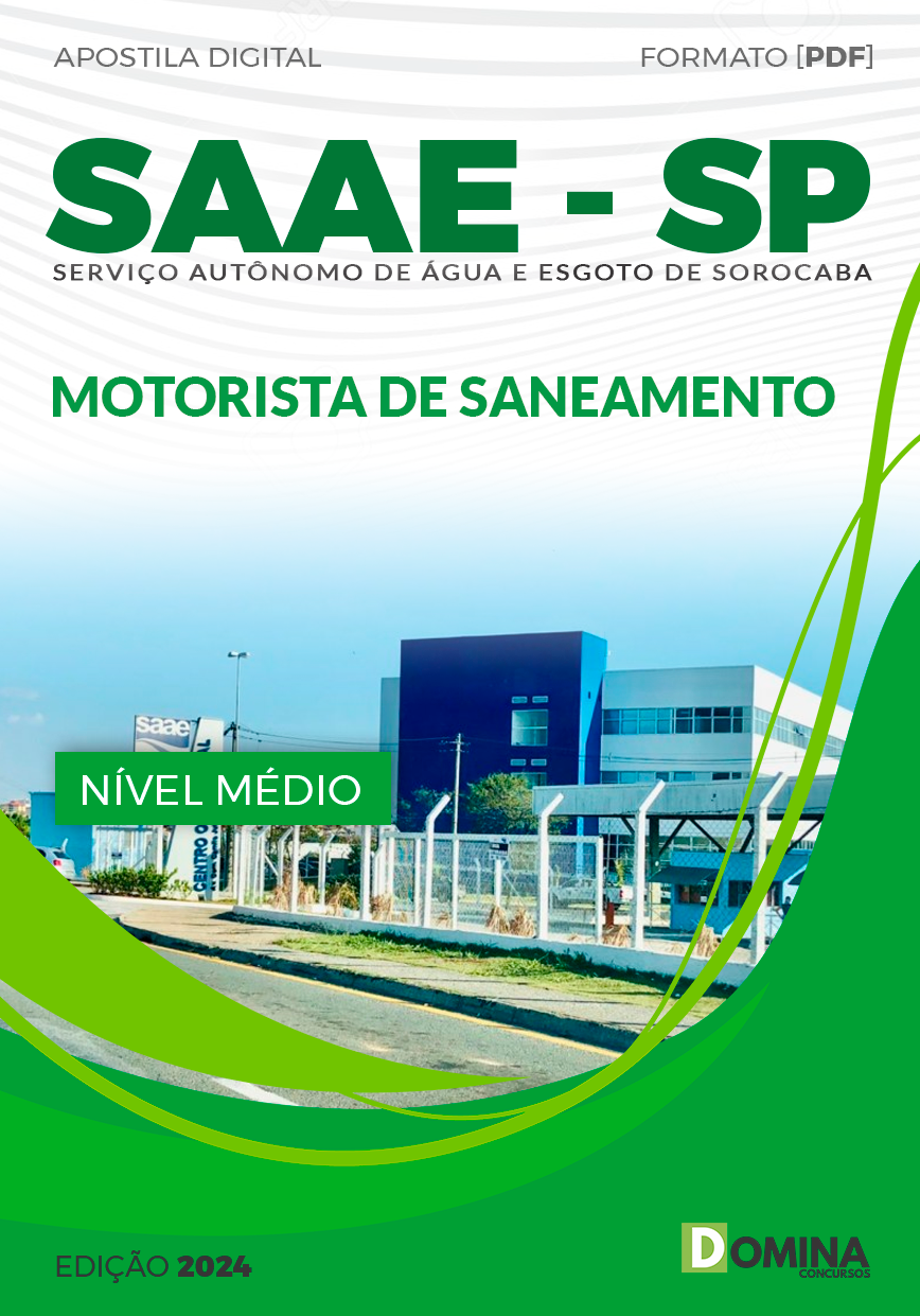 Apostila SAAE Sorocaba SP 2024 Motorista Saneamento