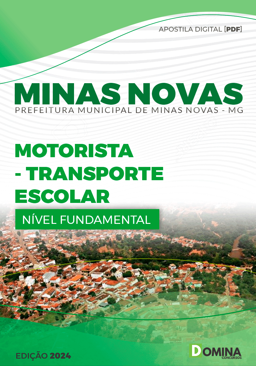 Apostila Pref Minas Novas MG 2024 Motorista Transporte Escolar