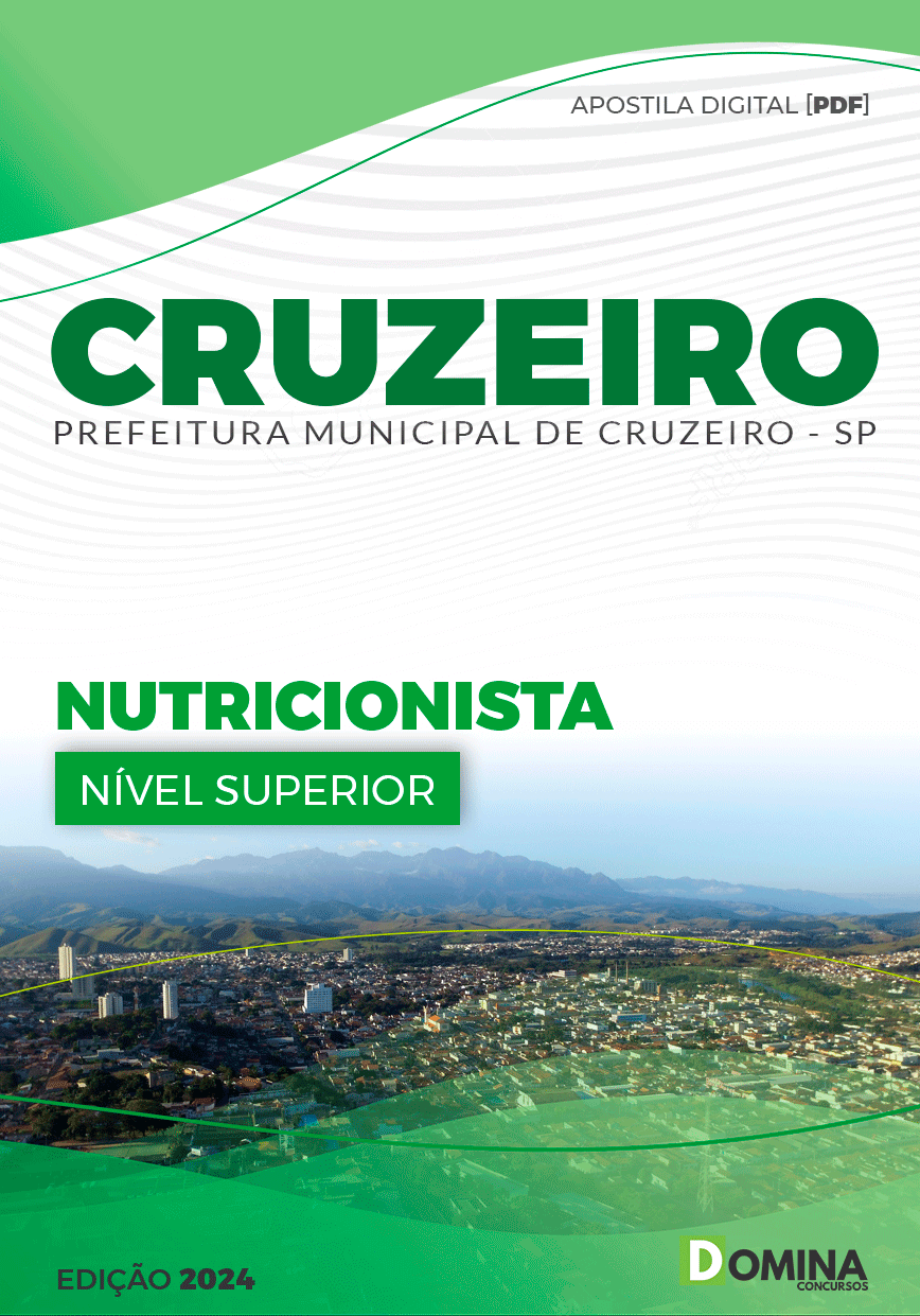 Apostila Pref Cruzeiro SP 2024 Nutricionista