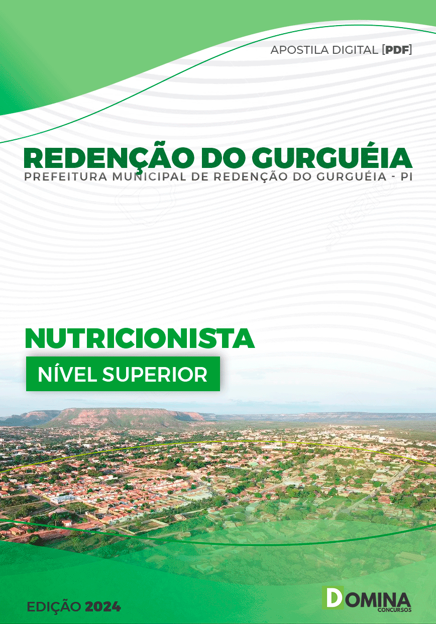 Apostila Pref Redenção do Gurguéia PI 2024 Nutricionista