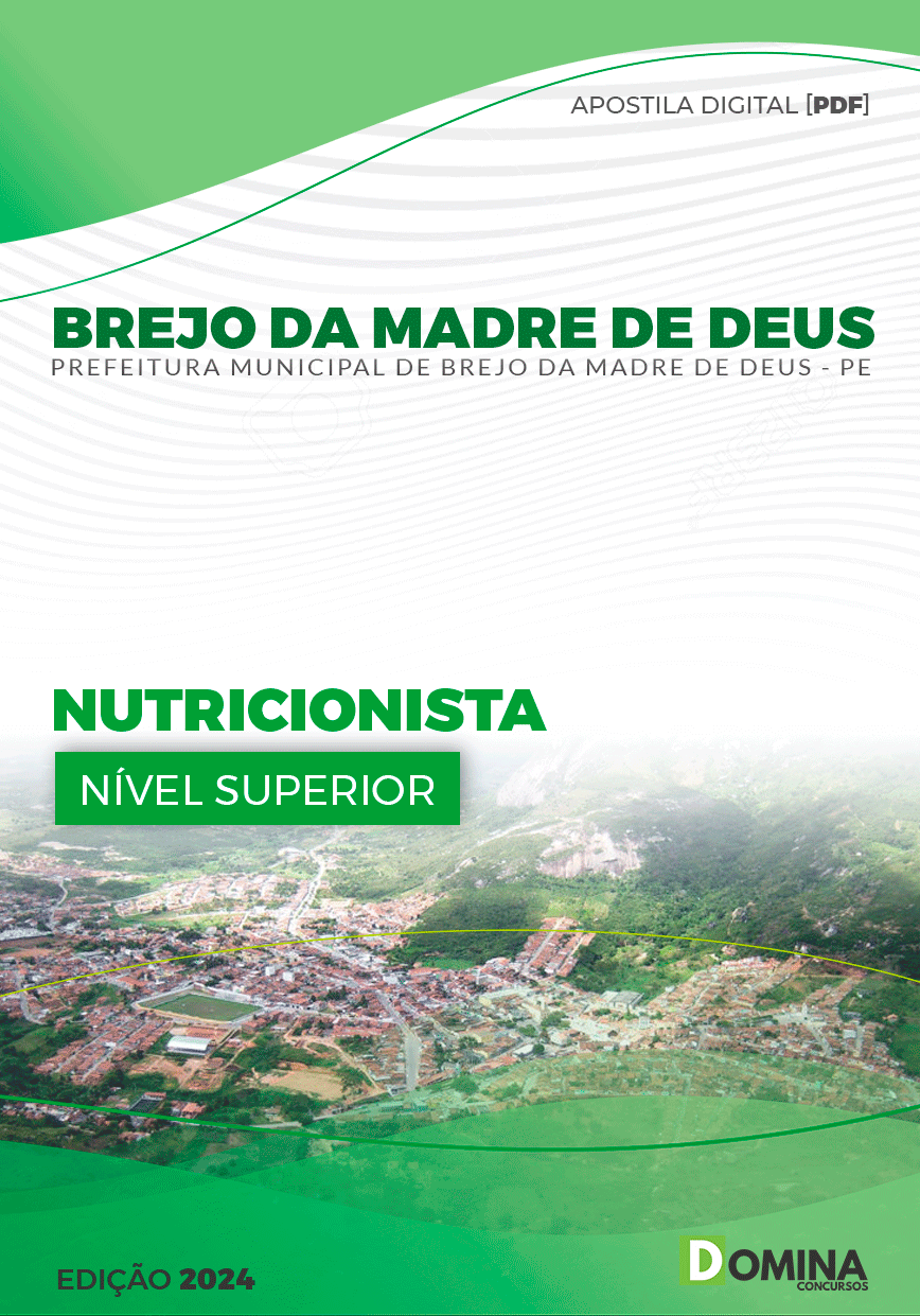 Apostila Pref Brejo da Madre de Deus PE 2024 Nutricionista