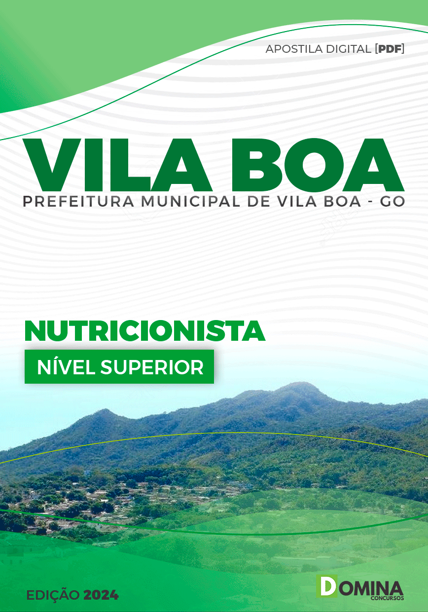 Apostila Pref Vila Boa GO 2024 Nutricionista