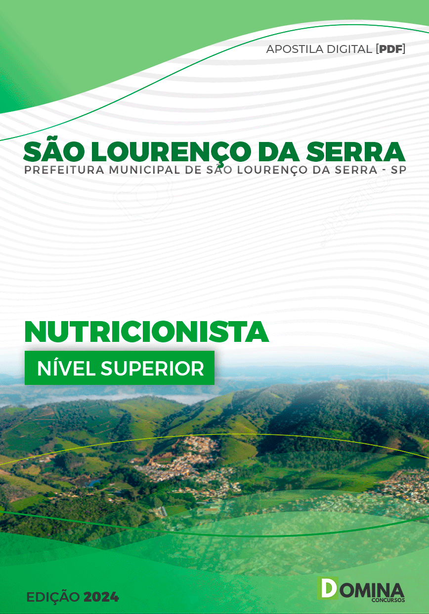 Apostila Pref São Lourenço da Serra SP 2024 Nutricionista