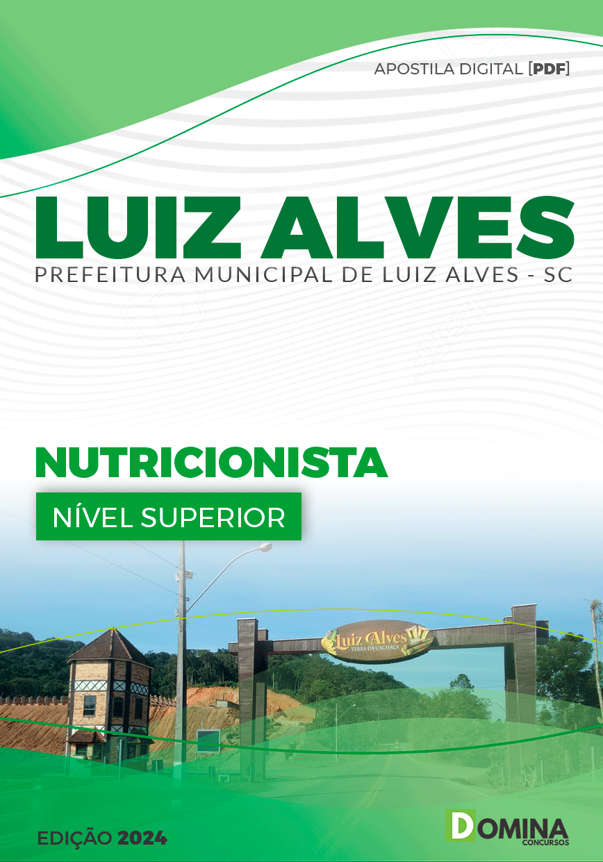 Apostila Pref Luiz Alves SC 2024 Nutricionista